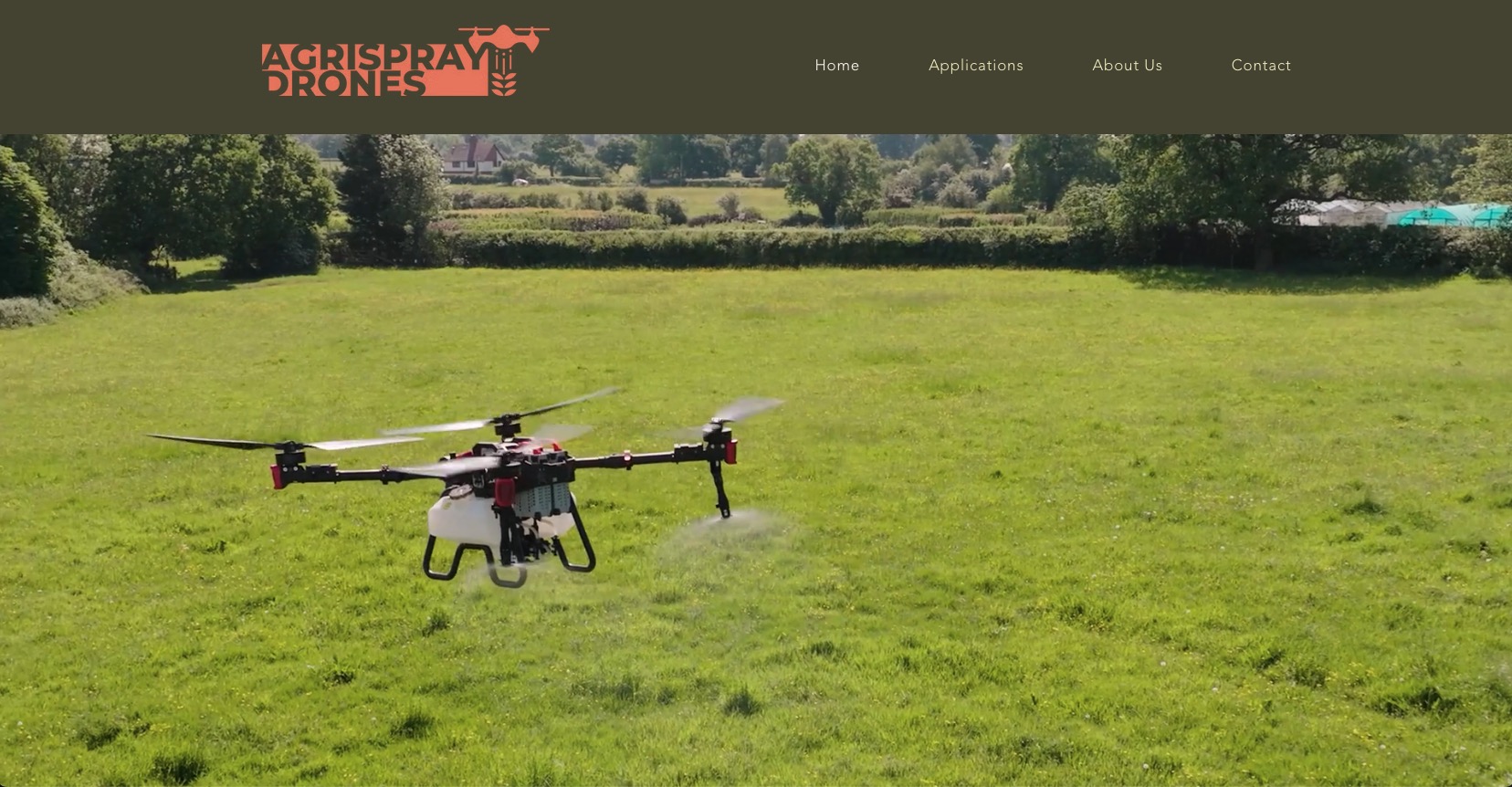Screenshot of Agrispray Drones Ltd website