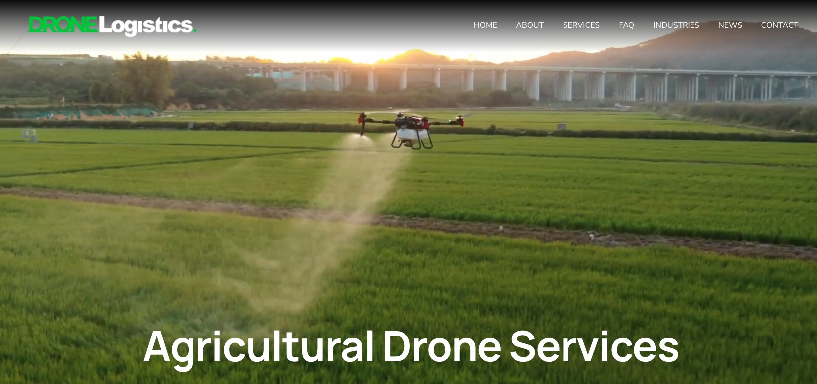 Screenshot of Drone Logistics website