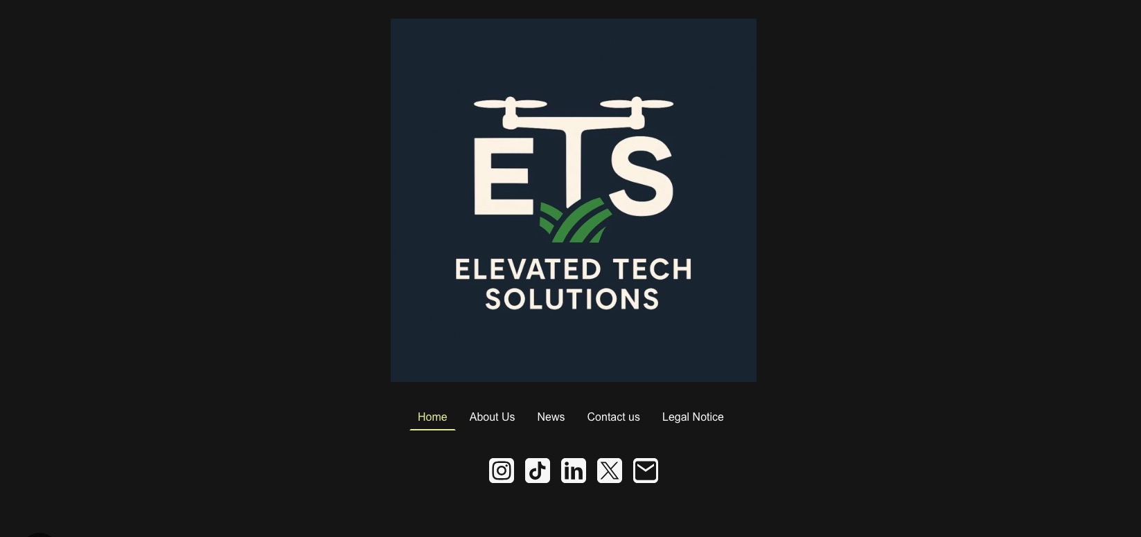 Screenshot of Elevated Tech website
