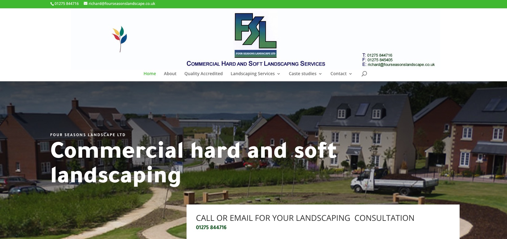 Screenshot of Four Seasons Landscape website