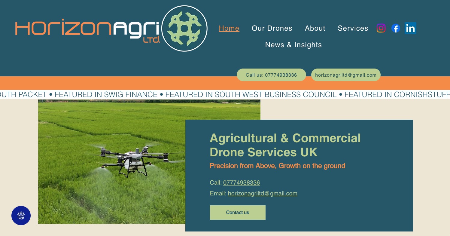 Screenshot of Horizon Agri Ltd website