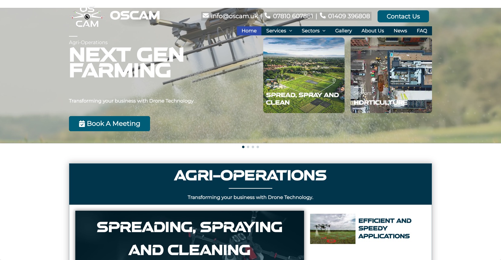 Screenshot of OSCAM website