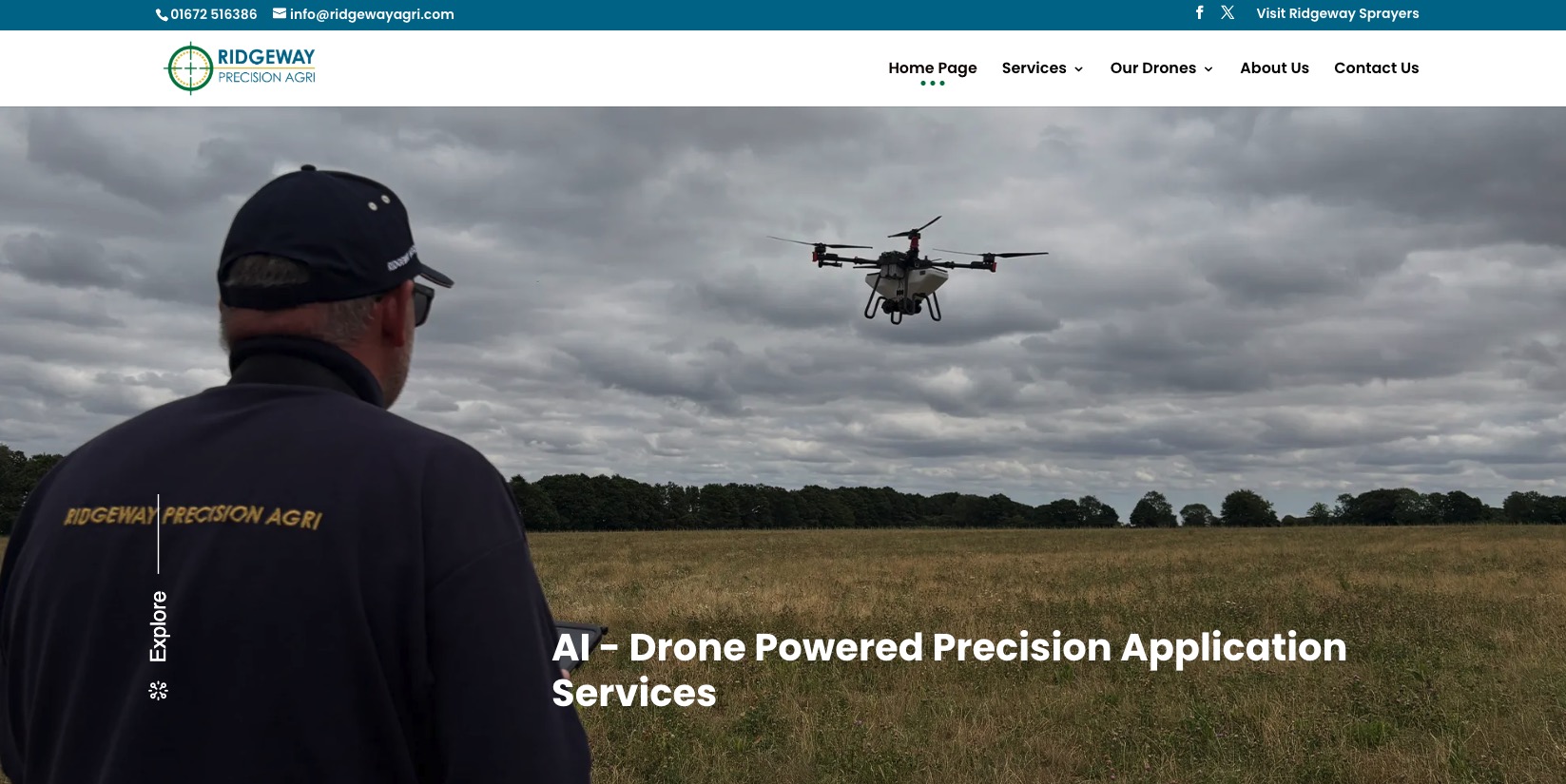 Screenshot of Ridgeway Agri website